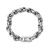 Bracelets à maillons en acier inoxydable, couleur argent, chaîne de bijoux pour hommes et femmes, 7MM, haute qualité, cadeau de saint-valentin, beau prix d'usine, vente en gros