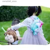 Sacs à dos Dessin animé en peluche sac à dos bébé fille garçon mignon Anti-perte sac enfant en bas âge harnais de sécurité Walker sangle laisse enfants maternelle cartable Q231108