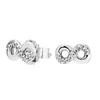 Sparkling Infinity Stud Earrings 925 Sterling Silver for Pandora CZ Diamond Wedding designer Earring Set For Women Girlfriend Gift Cute earring with Original Box