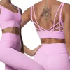 Yoga Roupfits 2 peças Conjuntos de trabalho Women Gym Fitness Clothing Sport Sport Roupos para Bra de esportes e leggings 230406