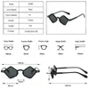 Sunglasses SO EI Ins Popular Fashion Small Polygon Square Sunglasses Women Clear Ocean Lens Shades UV400 Men Trending Rivets Sun Glasses P230406