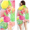 Wholesale Custom Summer Beach Towel Rectangle Pineapple Fruit 3D Print Beach Chair Mat Microfiber Super Absorbent with Fine and Delicate Terry 250gsm