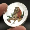 アマゾンアフリカンアニマルレッドモンキーの芸術と工芸品の記念コイン
