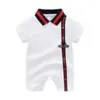 Barn Rompers Toddler Summer Jumpsuits Spädbarn Baby Casual Short Sleeve Cotton Romper Newborn Bodysuit BH93