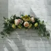 Décoration de mariage fleurs pivoines toile de fond fait à la main Swag chemin de Table pièce maîtresse guirlande suspendue couronne décor à la maison