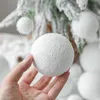 Otros suministros para fiestas de eventos 410 cm Bola de Navidad blanca Árbol de Navidad Adorno colgante Colgantes Bolas de espuma redondas Artesanía de bricolaje Decoración de Navidad para el hogar Año 230406