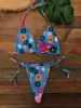 Swim Wear Sexy Mini Bikini Swimwear Женские купальные костюмы Triangle Triangle Set Set Женские купальные купальники Винтажные купальники Черный зеленый 230406