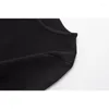 Women's Sweaters YENKYE Sexy Women Removable Chain Appliques Knit Top Fashion Backless Asymmetrical Hem Female Black Crop Sweater