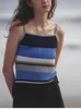 Dames Tanks Dames Vintage Retro Chic Gestreept Cami-top Basic Tube Zomervakantie 2023 In Y2k Koreaanse mode