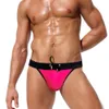 Mäns badkläder sexig låg midja T-formad baddräkt Nylon Mäns baddräkt Hög gaffel Kushion Push Up Swimsuit Summer Men's Sports Beach Surfing Underwear 230406