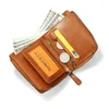 Wallets 2023 Men Small Money Purses Male Thin Wallet Leather Business Card Holder With Clips Purse