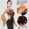 Stage Wear Doubl High-end Latin Dance Clothes On With Chest Pads Women's Moden One-piece Top Female
