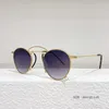 Occhiali da sole 2023 ovali piccole donne designer di marca cerchio gradiente UV400 occhiali da sole montatura in metallo femminile catena per occhiali cool