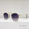 Lunettes de soleil ovales pour petites femmes, marque de styliste, cercle dégradé UV400, monture métallique, Cool, chaîne, 2023