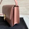 10A Tier Mirror Quality Luxurys Designer Bag Women Medium Purses 24cm Teen Polished Cowhide Leather Shoulder Crossbody Pink Color Classic Box Bag Free Shipping