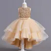 Mädchenkleider Blumenmädchen Prinzessin Pailletten Baby Hochzeit Weihnachtsfeier Schleppendes Kleid Teenager Kinder Kinder Elegant Vestidos für 3-15 Jahre 230407