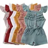Robes pour filles été préscolaire enfants bébé fille robe princesse à volants manches body coton body vêtements pour enfants 6M-5Y 230406