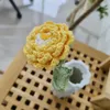 Dekorativa blommor 5 datorer Artificial Peony Flower Bouquet Creative Handmade Wool Weaving Simulation Party Diy Decor