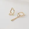 Boucles d'oreilles à clous 2PCS Design Asymetrical Women's Butterfly Ear Studs Fashion Brass Gold Plated Accessories