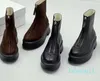 Neu The Martin Row * und Herbst-Winter-Stiefel für Damen Liu Wen Same Small Thick Sole Matsutake Genuine Leather Martin