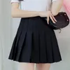 Röcke Frauen Hohe Taille Faltenrock y2k Sommer Lässig Kawaii Aline Plaid schwarz tennis Japanische Schuluniform Mini für Mädchen 230407