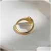 Bandringe Vintage 18 Karat Gold gefüllt Edelstahl Sonnen Siegelring Stapeln Sonnenblumen Textur Drop Lieferung Schmuck Dhkgp