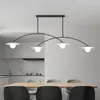 CHANDELIERS 2023 Table à manger Pendant Lighting Nordic minimaliste Creative Bar Simple Long Strip Board Chandelier Restaurant