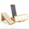 Jewelry Settings Fashion Bamboo Display Stand Necklace Wooden Multiple Pendants Easel Showcase Holder for Necklaces 230407
