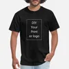 Camisetas masculinas DIY seu próprio logotipo da marca de design/imagem homens e mulheres de algodão de algodão