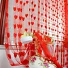 カーテン1 PCS LOVE HEART STRING WINDOW DOOR DOOR DIVIDER LIVING ROOM CURTEANS装飾バランス100 200cm