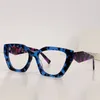 Designer óculos placa retangular óculos ópticos moda mulheres SPR09Y-F versátil padrão clássico cor correspondência quadro ponto proteção para os olhos