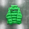 EPQT 2023 Nya herr- och kvinnors down jackor Trapstar Explosions Tide Brand Green Small Label Cotton Coat Series Thicked Hat Löstagbar jacka Coat mångsidig