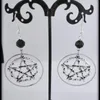 Boucles d'oreilles pendantes Vintage gothique pendentif étoile à cinq branches mode femme anneau en forme de bijoux de sorcellerie païen