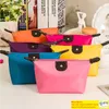 Simple Fashionable Dumpling toiletry Cosmetic Storage Bag Candy Color Ladies Pouch Nylon Waterproof Travel Dumpling Shape Makeup