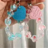 Keychains kleurrijke harthars stijlvolle kralen sleutelhanger zilveren kleur sleutelhang imitatie parel kralen pu auto sleutelhanger verjaardag cadeau