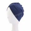 Мягкая сплошная цветовая эластичная шляпа Шляпа Простая мусульманская женская упаковка турбан головная одея