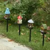 Lawn Lamps Lawn Light Led Solar Multi Craft Miniature Fairy House Decor Led Cottage Christmas Lamp Light Resin Solar Powered Garden Ou F4q6 P230406