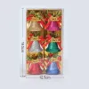 6 pçs sino de natal colorido artesanato tamanho grande sinos diy para o festival de natal ornamento para casa decorações da porta da árvore de natal