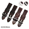 Watch Bands 1PCS Genuine Cow Leather Straps Crazy Horse 22MM 24MM 26MM Black Coffee Color -WSC001