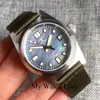 Нарученные часы Tandorio Mop Dial 200m Dive Automatic Watch Men Steel 62MAS Защищенные часы Ar Sapphire военные часы оливковые зеленые нейлоновые ремешки