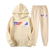 Tracksuit Trapstar Brand Printed Sportswear Men 16 Färger varma två stycken Set Loose Hoodie Sweatshirt Pants Jogging 220615
