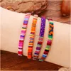 Chain Charm Lgbt Rainbow Rope Bracelets For Couple Pride Gay Women Men Handmade Woven Braided String Friendship Lover Jewelry G Dhczh