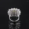 フープイヤリング本物の本物の宝石2023 S925オールボディシルバーハイカーボンダイヤモンドラディアンカッティングクリエイティブホローアウトリングメイン