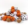 4CM Kids Declussion Toys Pu Foam Sports Balls Kids Mini Ball Toys Football Basketball Rugby Baseball Volleyball Tennis Tennis Right