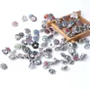 Biżuteria Odkrycia 50pcs/partia MIME MUTY STYLE 18 mm metalowy przycisk Snap Charm Style Rhinestone Button Rivca Snaps Jewelry Noosa Button C068