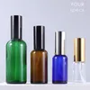 Großhandelsglas-Sprühflaschen 10-100ml Amber Clear Blue Green Parfümverpackung mit Gold Silver Black Fine Mist Sprayer