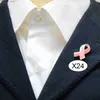 Pins Broschen 24xRosa Email Breast Cancer Awareness Charity Band Broschen Pins Q231107