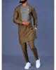 Etniska kläder toppbyxa 2 stycken outfit set afrikanska män kläder 2023 riche för dashiki skjorta med byxa