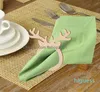 Designer Masks Christmas Napkin Ring Holders Xmas Table Decoration For Home Wooden Reindeer Horn Tissue Year Navidad Decor Noe Dhtci