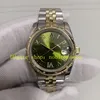 Verkligt foto med Box Ladys Automatisk Titta på kvinnor 31mm 18K Yellow Gold Steel Green Diamond VI Ladies 278273 Armbandsklänning Formella mekaniska klockor